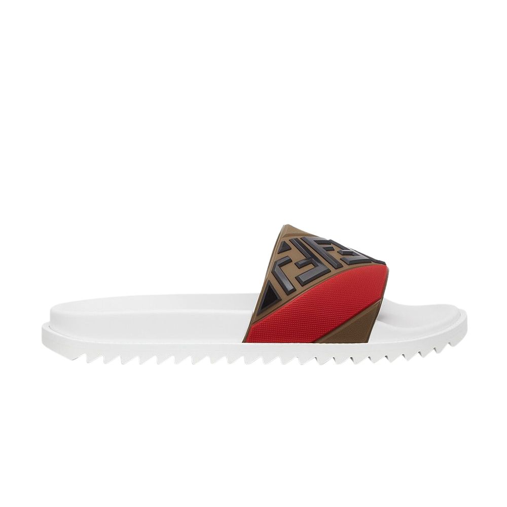 Pre-owned Fendi Rubber Fussbetts Slides 'multi' In Multi-color