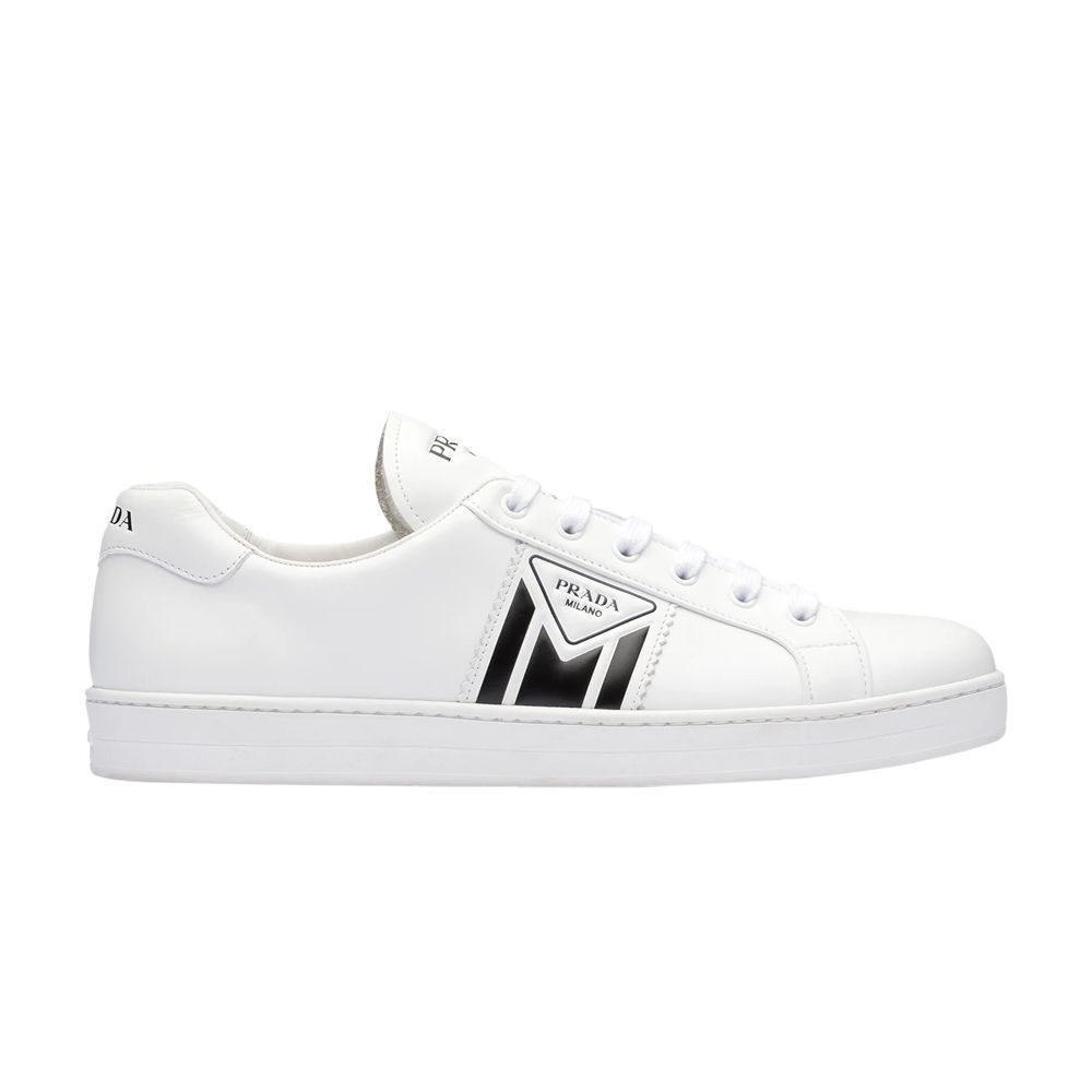 Prada New Avenue Leather Low 'White Black' | Men's Size 9 - 4E3544-3L8U-F0964