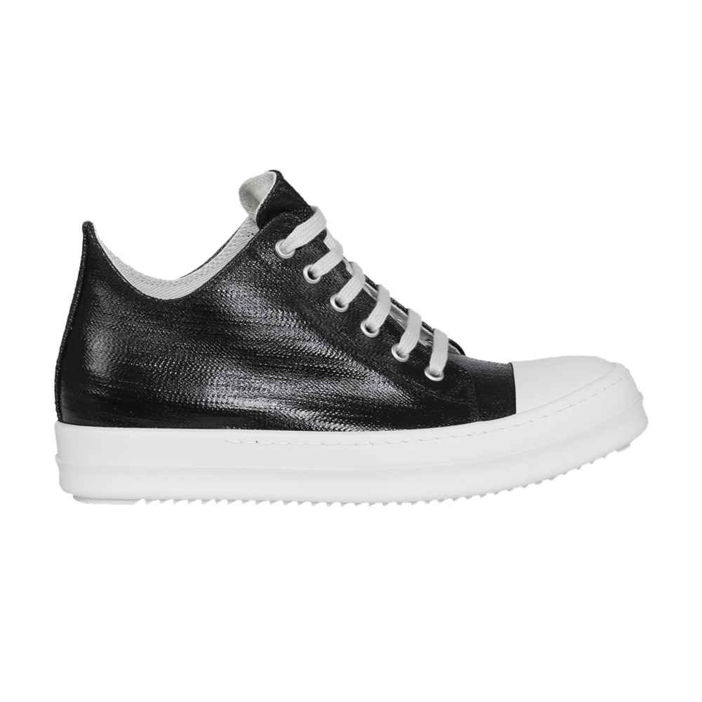 rick owens drkshdw black lacquered high sneakers