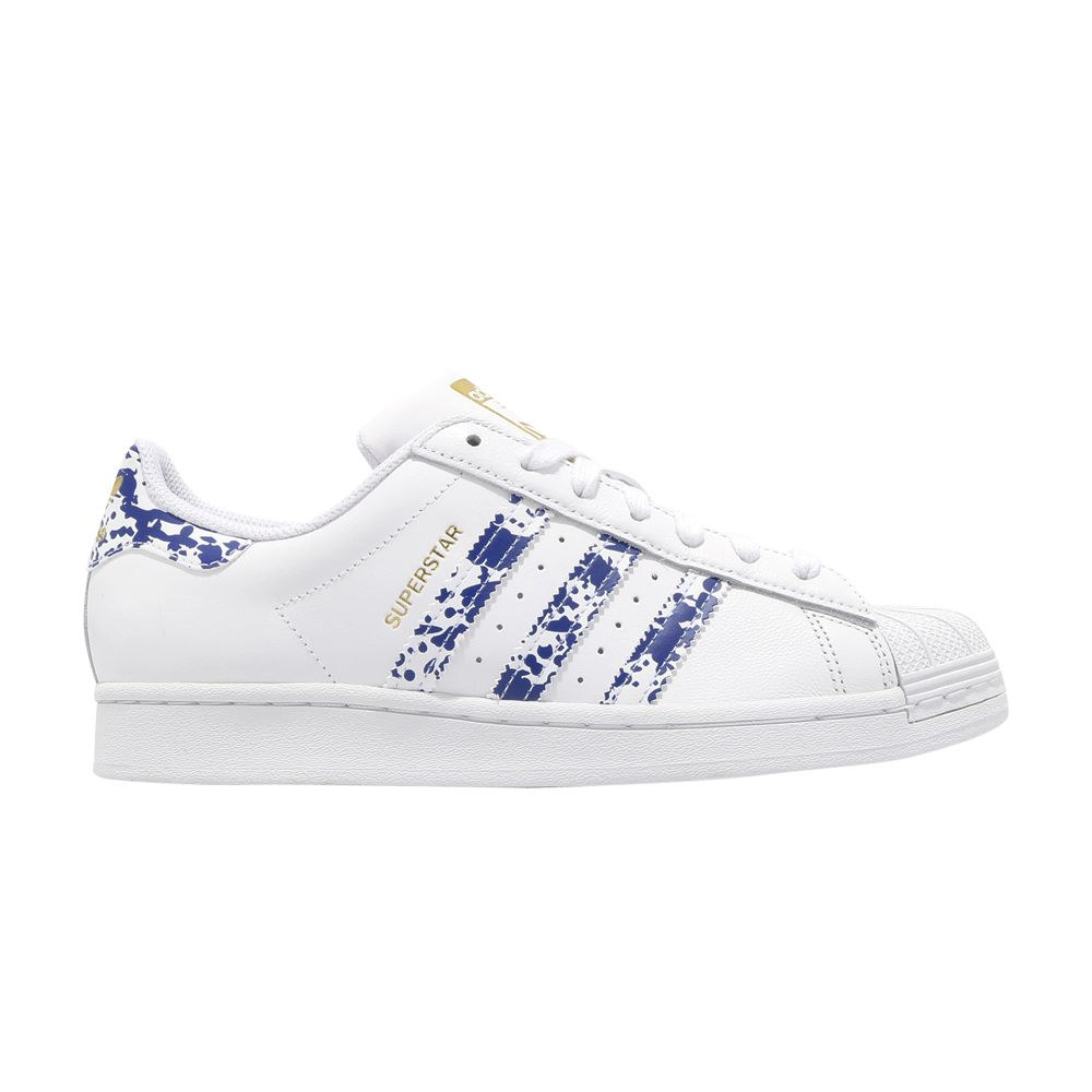 ADIDAS ORIGINALS SUPERSTAR 'WHITE BLUE SPLATTER'