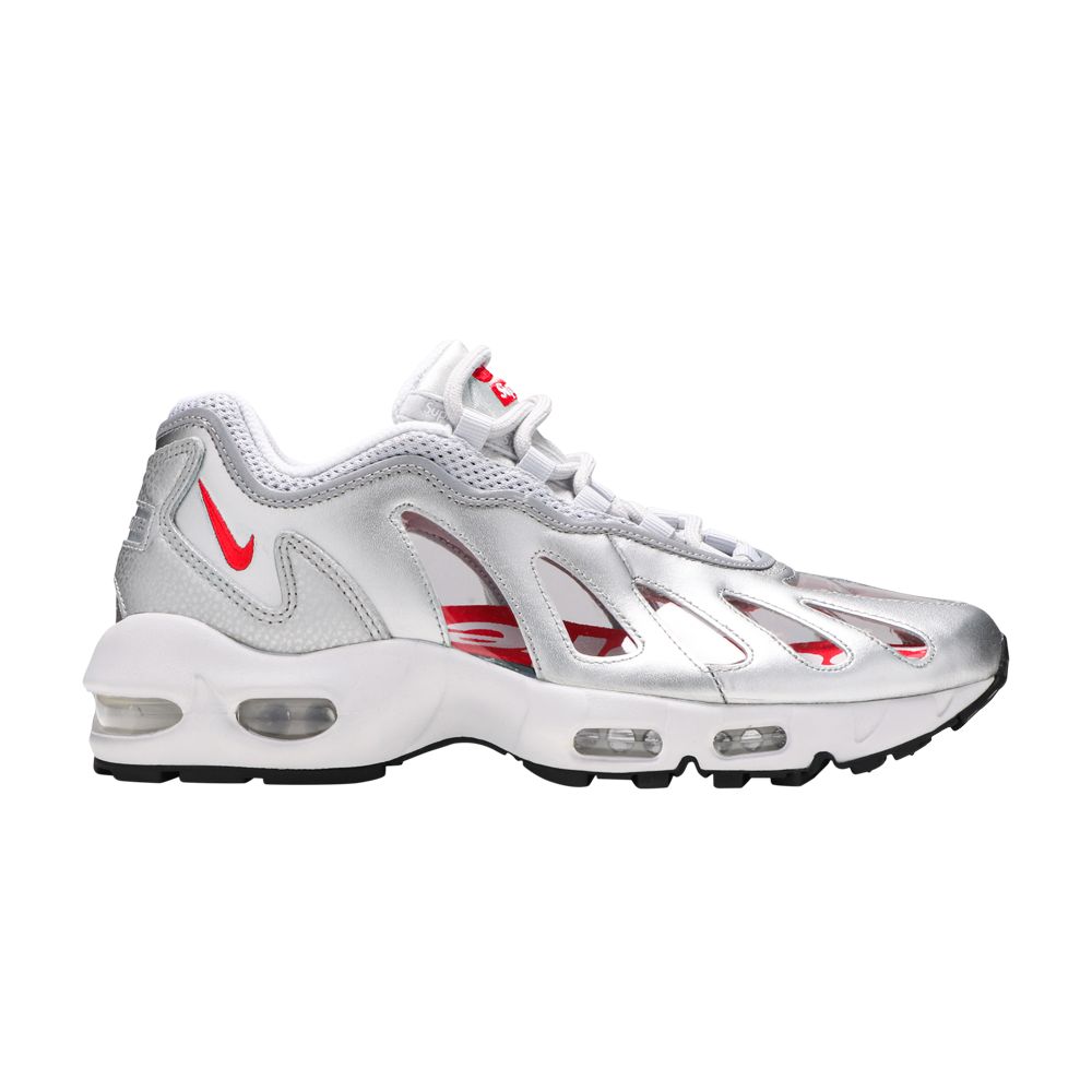 Nike Supreme x Air Max 96 'Metallic Silver' | Men's Size 10.5