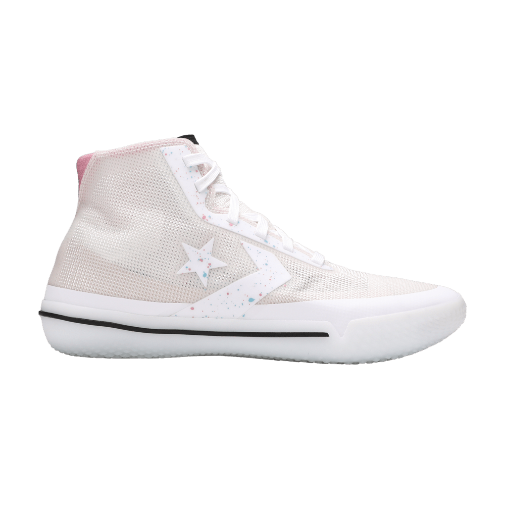 converse all star pro bb white black orange