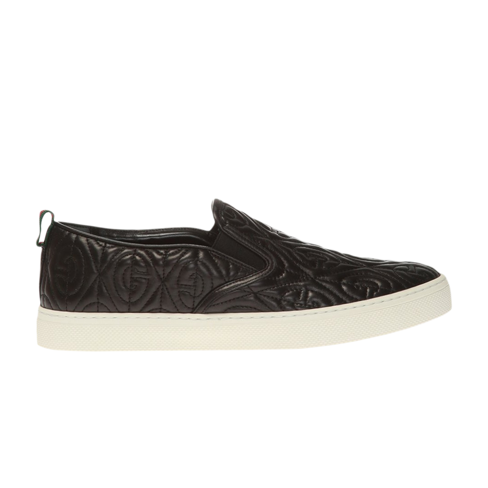 Pre-owned Gucci G Rhombus Slip-on 'black Quilted'