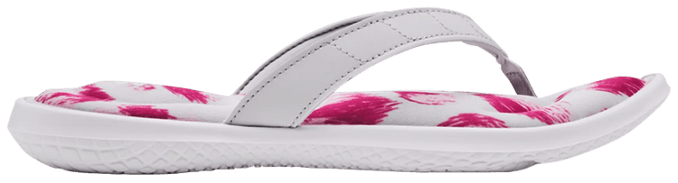 Under Armour Wmns Marbella 7 FB Sandal Graphic   White Pink