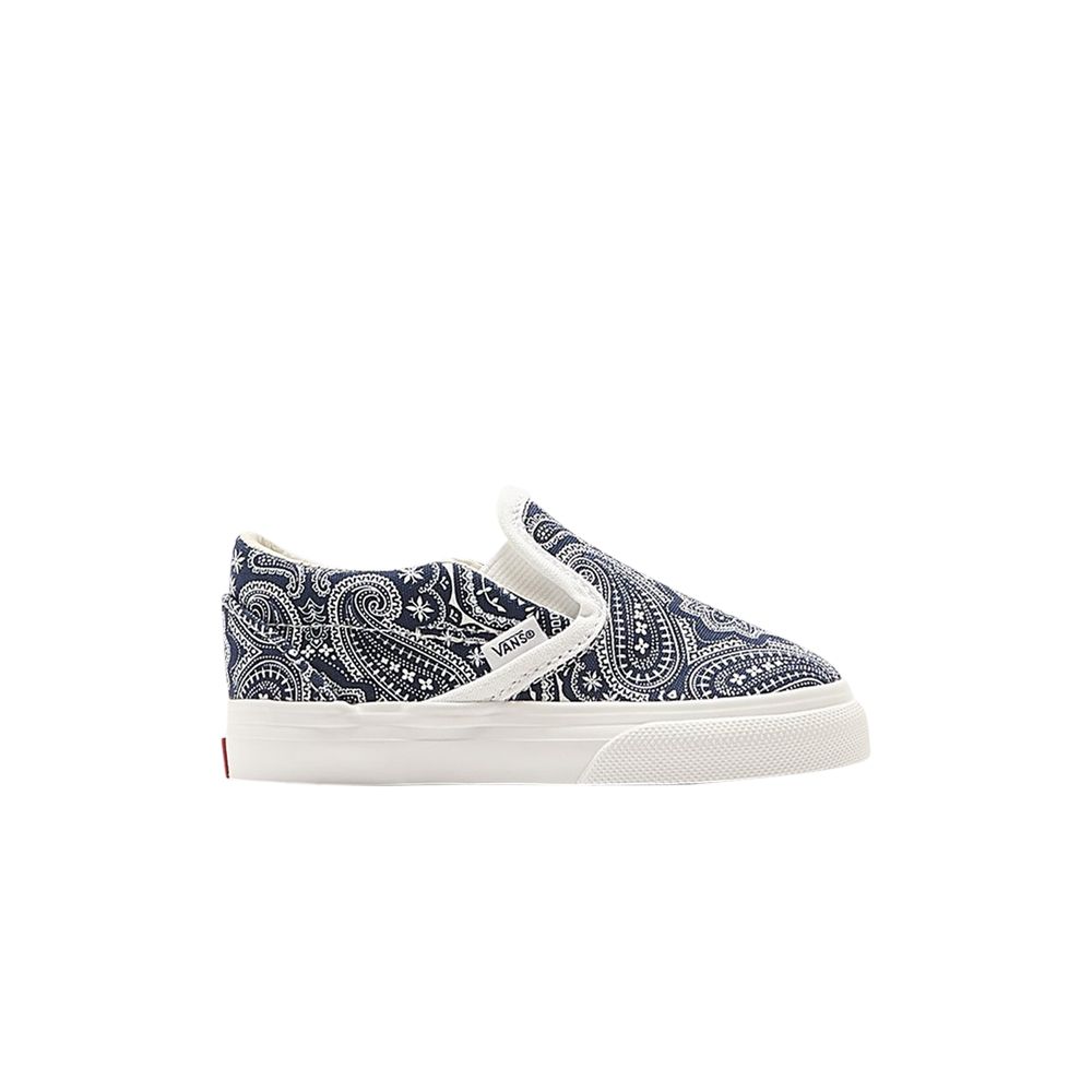 Pre-owned Vans Kith X Vault Og Classic Slip-on Toddler 'paisley' | Blue | Infant Size 8