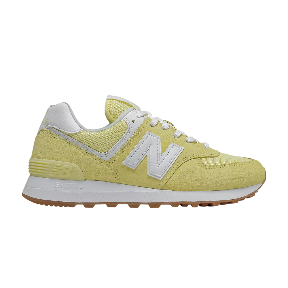 Pre-owned New Balance Wmns 574 'lemon Haze' In Yellow