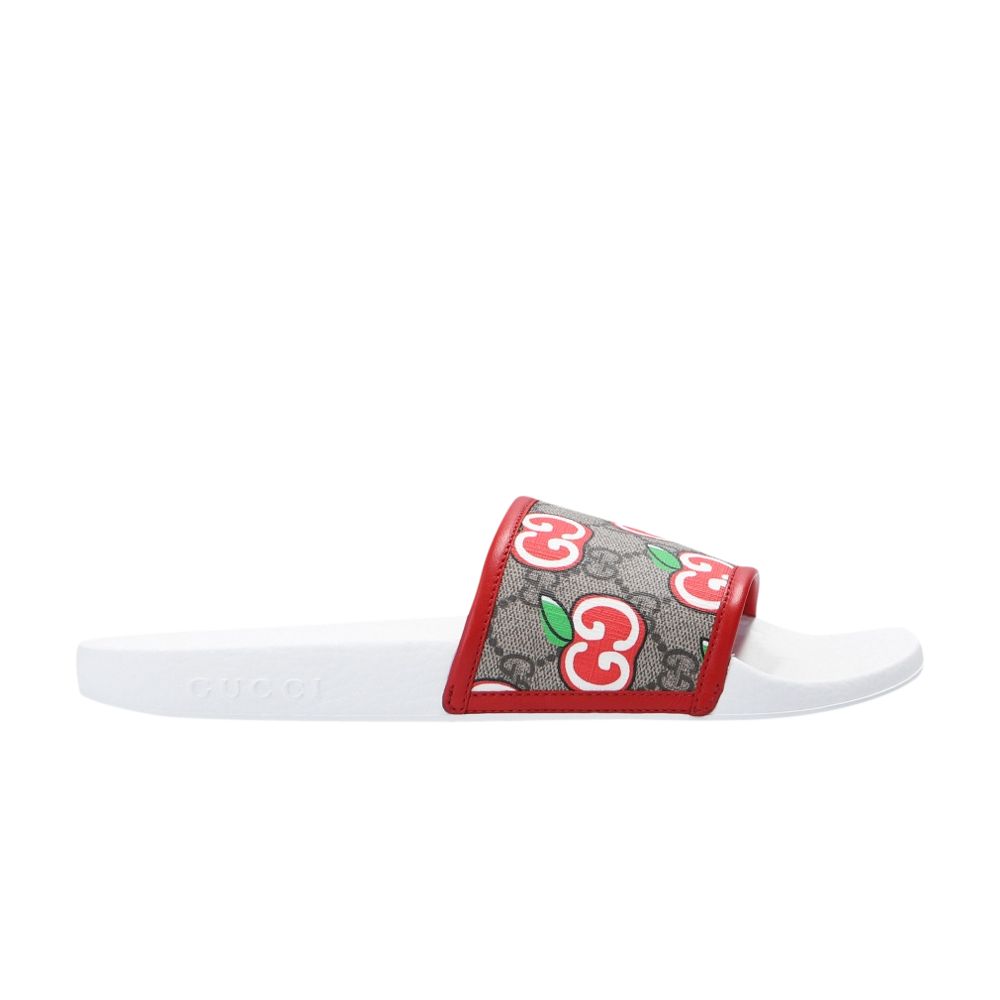 Gucci Slide 'Apple Logo' | White | Men's Size 4 - 627818-2BQ20-8470