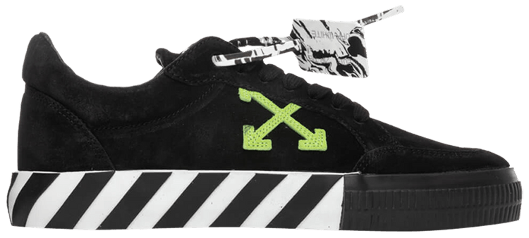 Off White Vulc Sneaker Black White Green