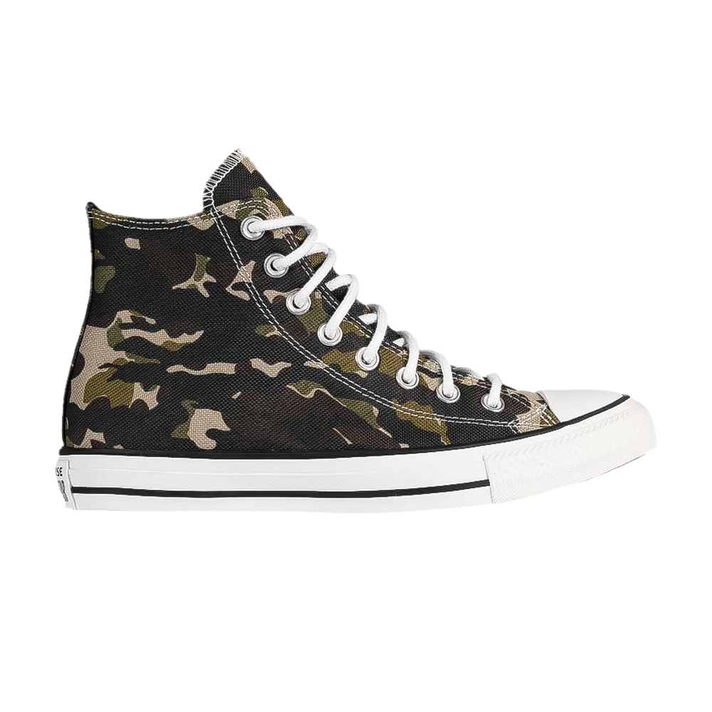 Pre-owned Converse Chuck Taylor All Star High 'camo' In Green