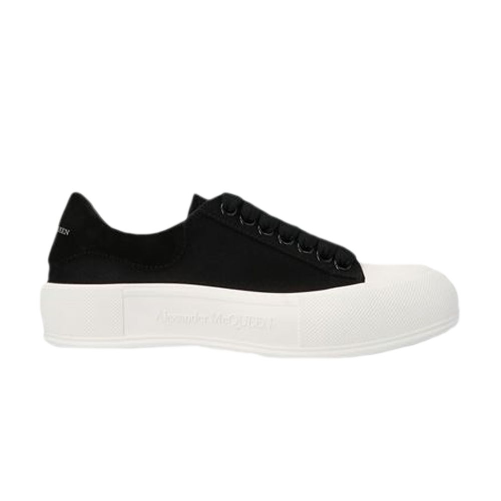 Pre-owned Alexander Mcqueen Wmns Deck Lace-up Plimsoll 'black' | Women's Size 35.5