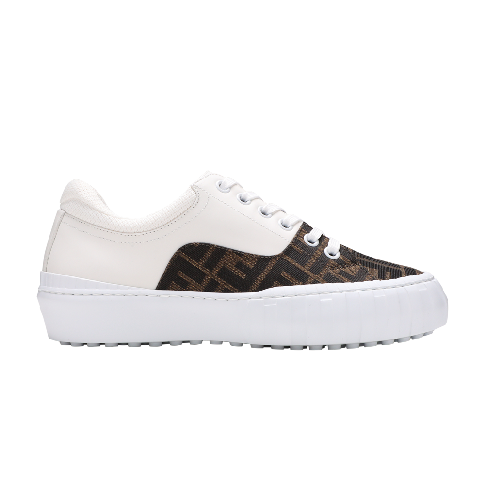 Pre-owned Fendi Force Lace-up Sneaker 'white Brown'