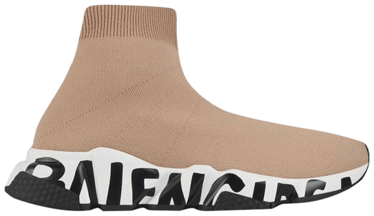 Balenciaga Speed Sneaker Midsole Graffiti   Beige