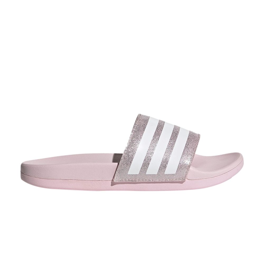 Pre-owned Adidas Originals Adidas Adilette Comfort Slide J 'clear Pink Glitter' | Kid's Size 6
