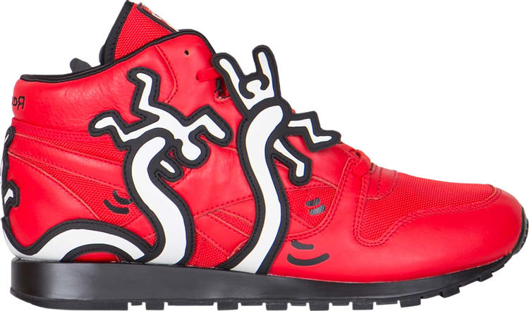 Keith Haring x Classic Leather Mid LUX 'Techy Red'