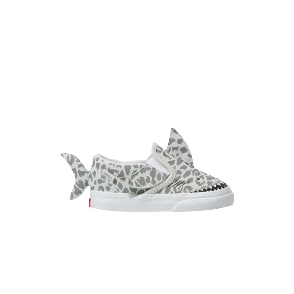 Pre-owned Vans Slip-on 5 Toddler 'leopard Shark' | Grey | Infant Size 9.5