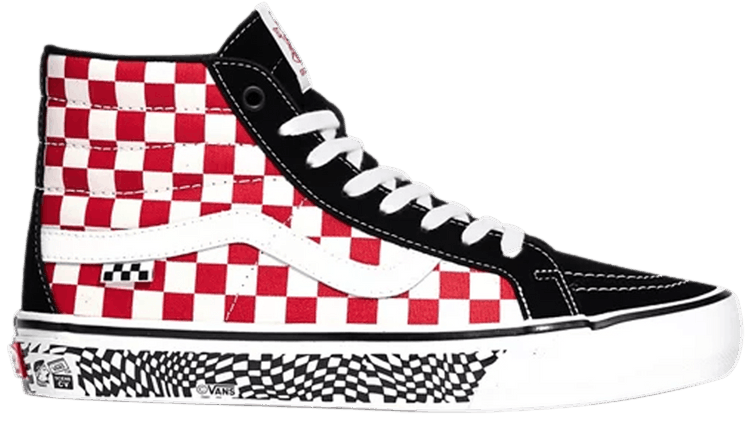 Buy Vans Skate Sk8-Hi Reissue 'Grosso 84 - Red Checkerboard