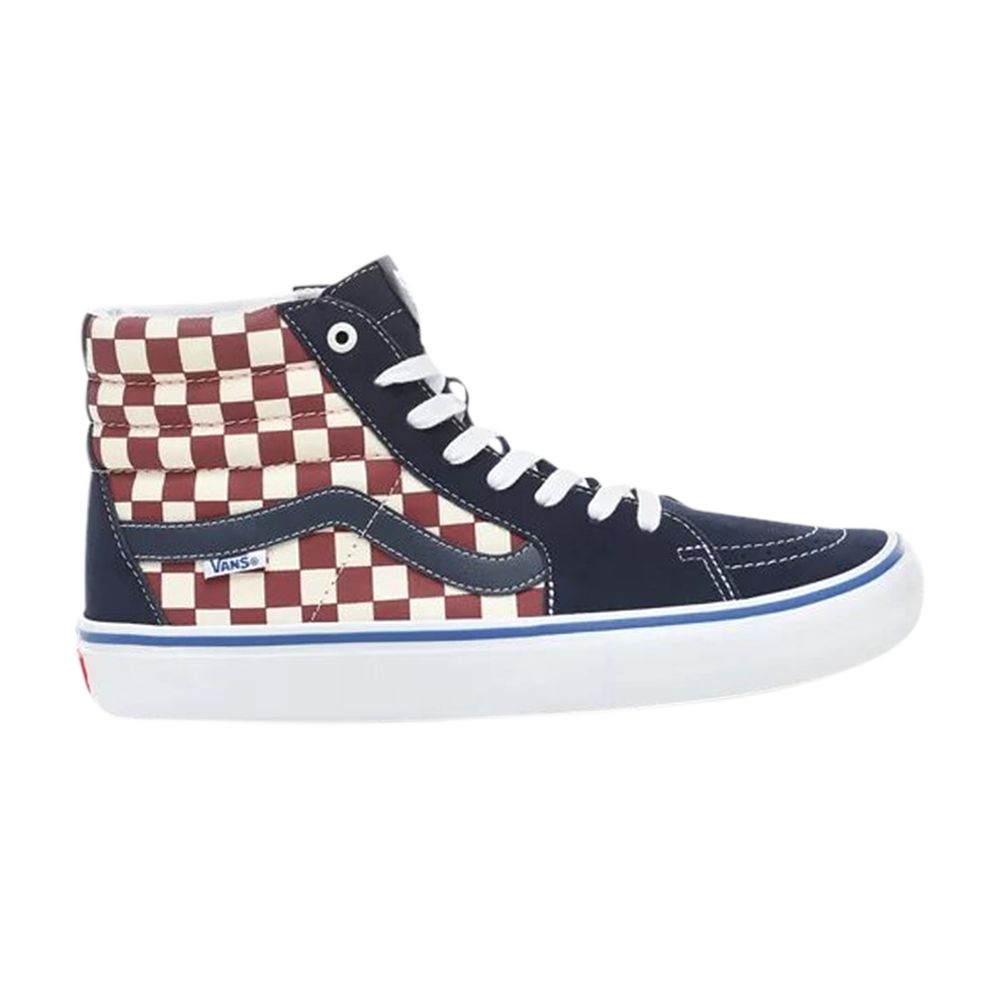 VANS SK8-HI PRO 'CHECKERBOARD - DRESS BLUES'