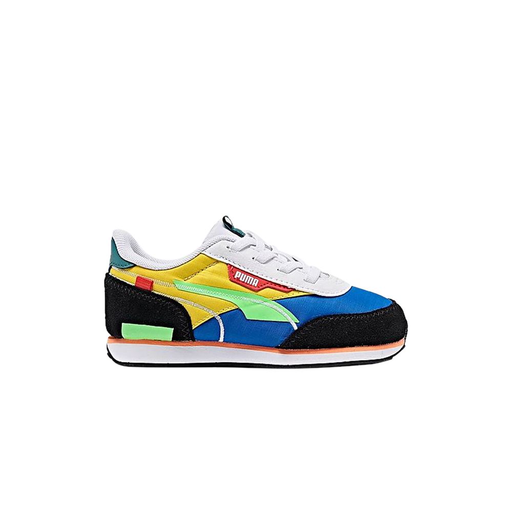Pre-owned Puma Future Rider Twofold Infant 'blue Yellow' | Infant Size 4