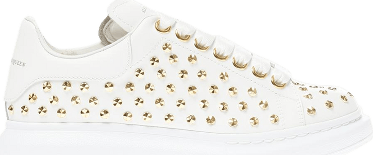 Alexander McQueen Wmns Oversized Sneaker White Gold Spikes