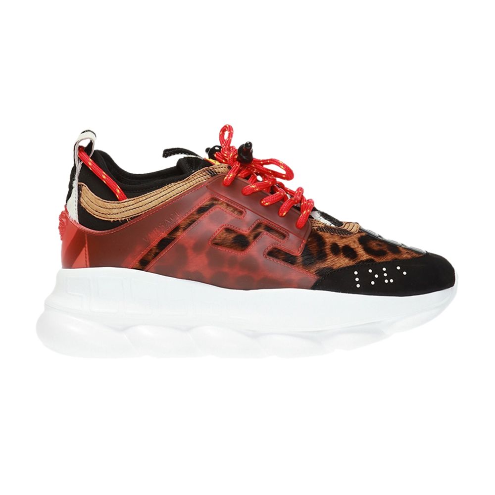 Pre-owned Versace Chain Reaction 'leopard' | Brown | Men's Size 39