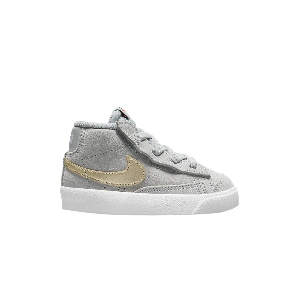 Pre-owned Nike Blazer Mid '77 Td 'grey Metallic Gold Star' | Infant Size 3