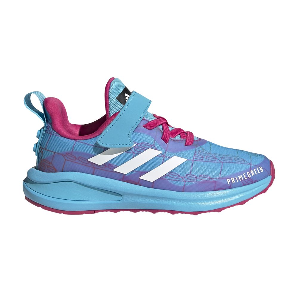 Pre-owned Adidas Originals Adidas Lego X Fortarun X Elastic Lace J 'bright Cyan Bricks' | Blue | Kid's Size 5.5