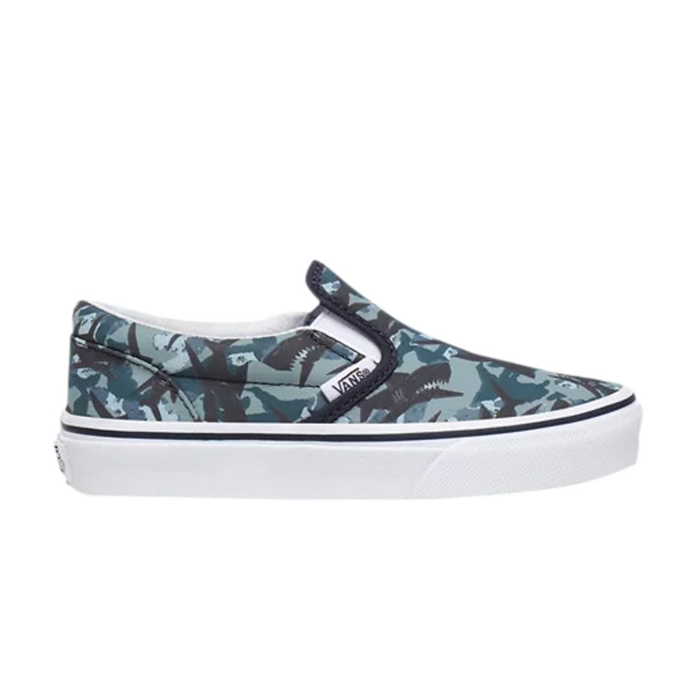 Pre-owned Vans Classic Slip-on Kids 'animal Camo' | Blue | Kid's Size 6.5