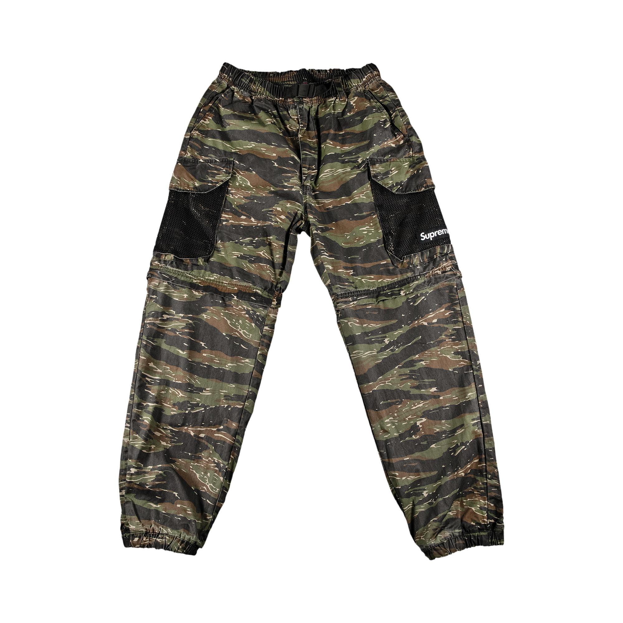 Pre-owned Supreme Mesh Pocket Belted Cargo Pant 'tigerstripe Camo' In  Multi-color | ModeSens