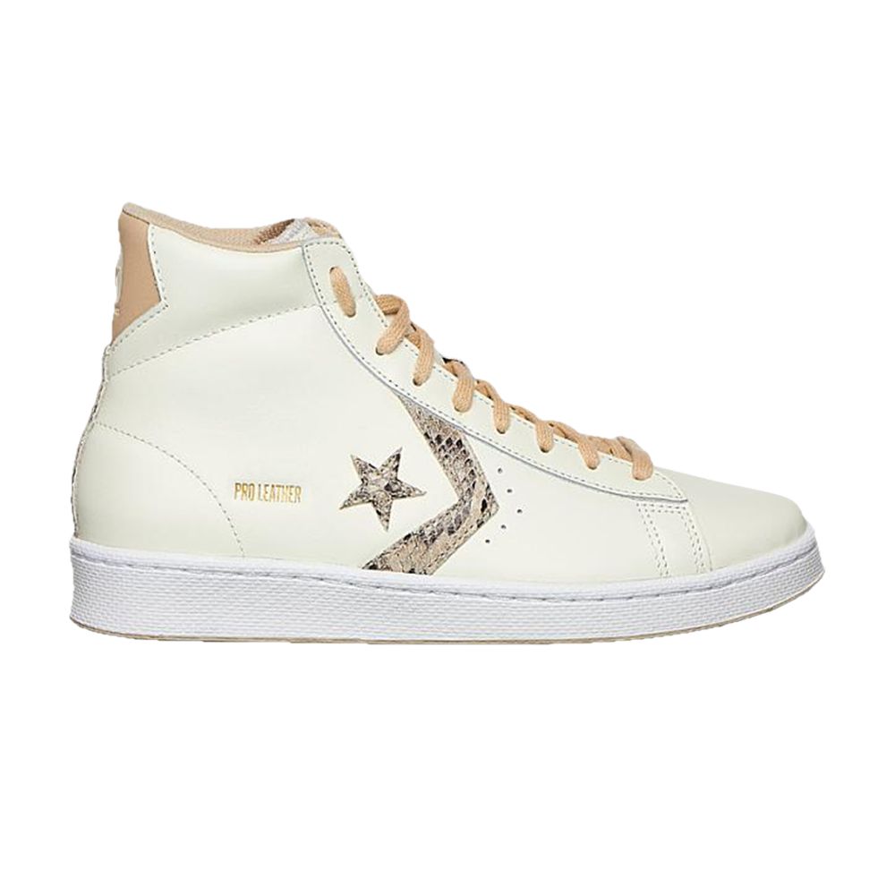 Pre-owned Converse Pro Leather High 'snakeskin' In Cream