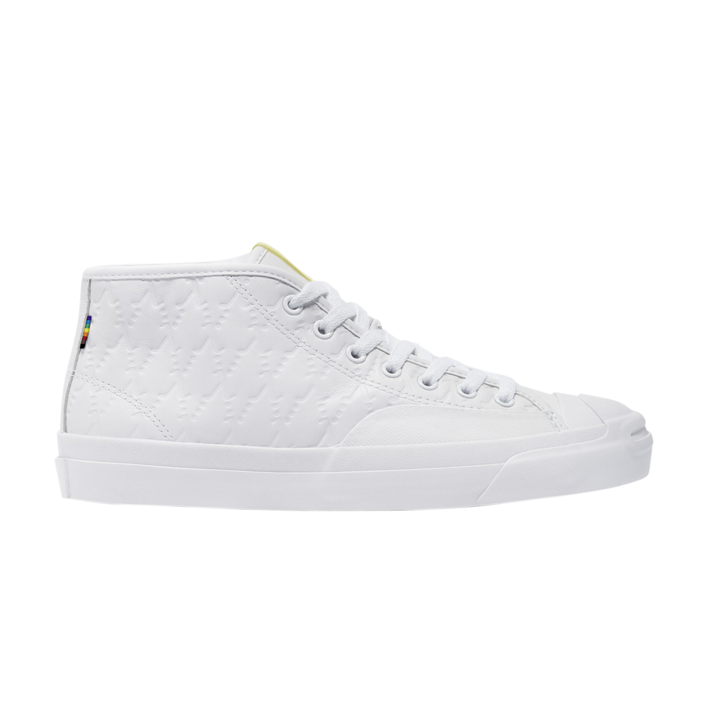 Pre-owned Converse Alexis Sablone X Jack Purcell Pro Mid 'pride' In White