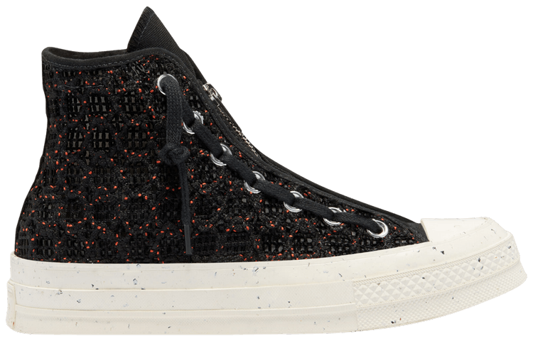 Converse Wmns Chuck 70 High Speckled Black Crochet