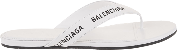Balenciaga Wmns Flip Flop Slides 'Allover Logo - White'
