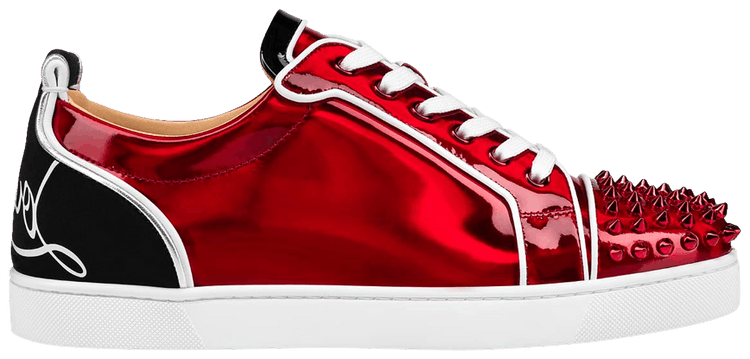 Christian Louboutin Mens Fun Louis Junior Flat Loubi Red Low Top Sneaker 42  9