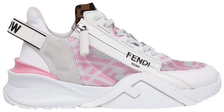 Fendi Wmns Flow FF Motif Low 'White Pink Monogram'