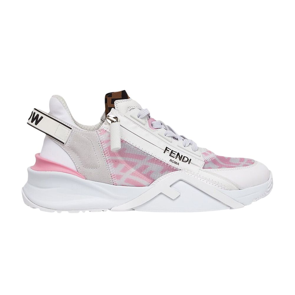 Pre-owned Fendi Wmns Flow Ff Motif Low 'white Pink Monogram'