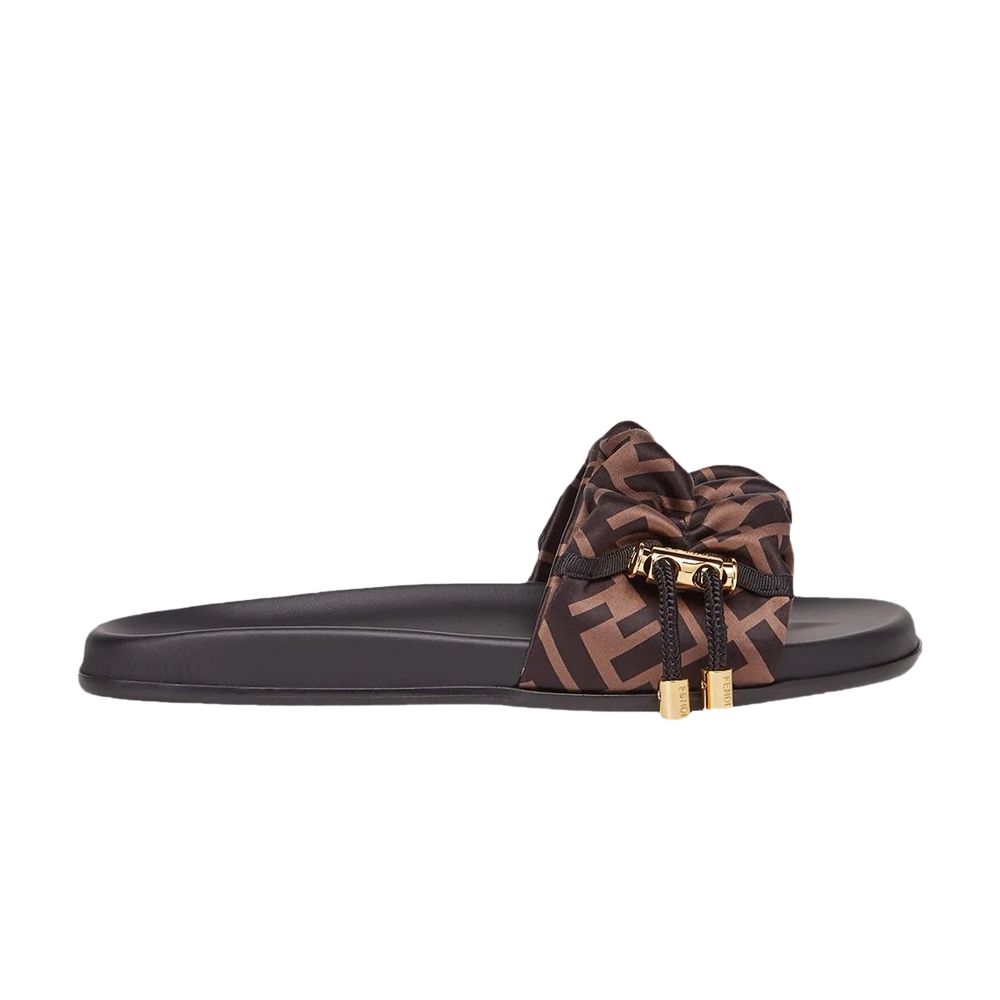 Pre-owned Fendi Wmns Vertigo Slides 'brown'