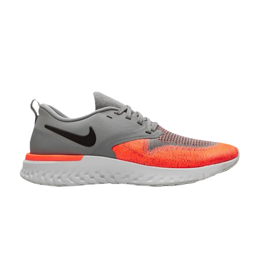 NIKE WMNS ODYSSEY REACT FLYKNIT 2 'COOL GREY BRIGHT MANGO'