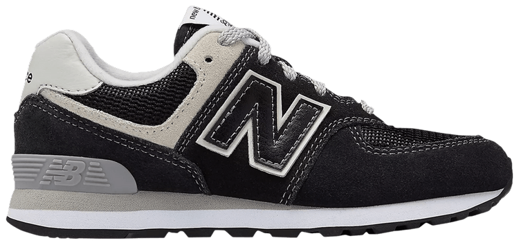 New Balance 574 Core Kids Wide Black Grey