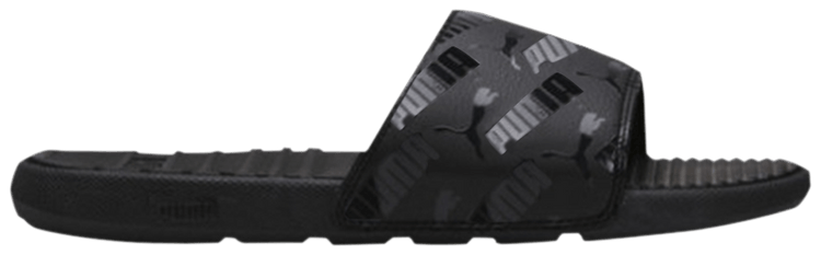 Puma Cool Cat Bold 2 Slide Allover Logo   Black