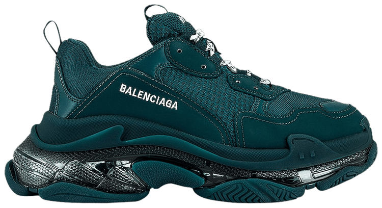 Buy Balenciaga Triple S Sneaker Clear Sole Full Dark Green