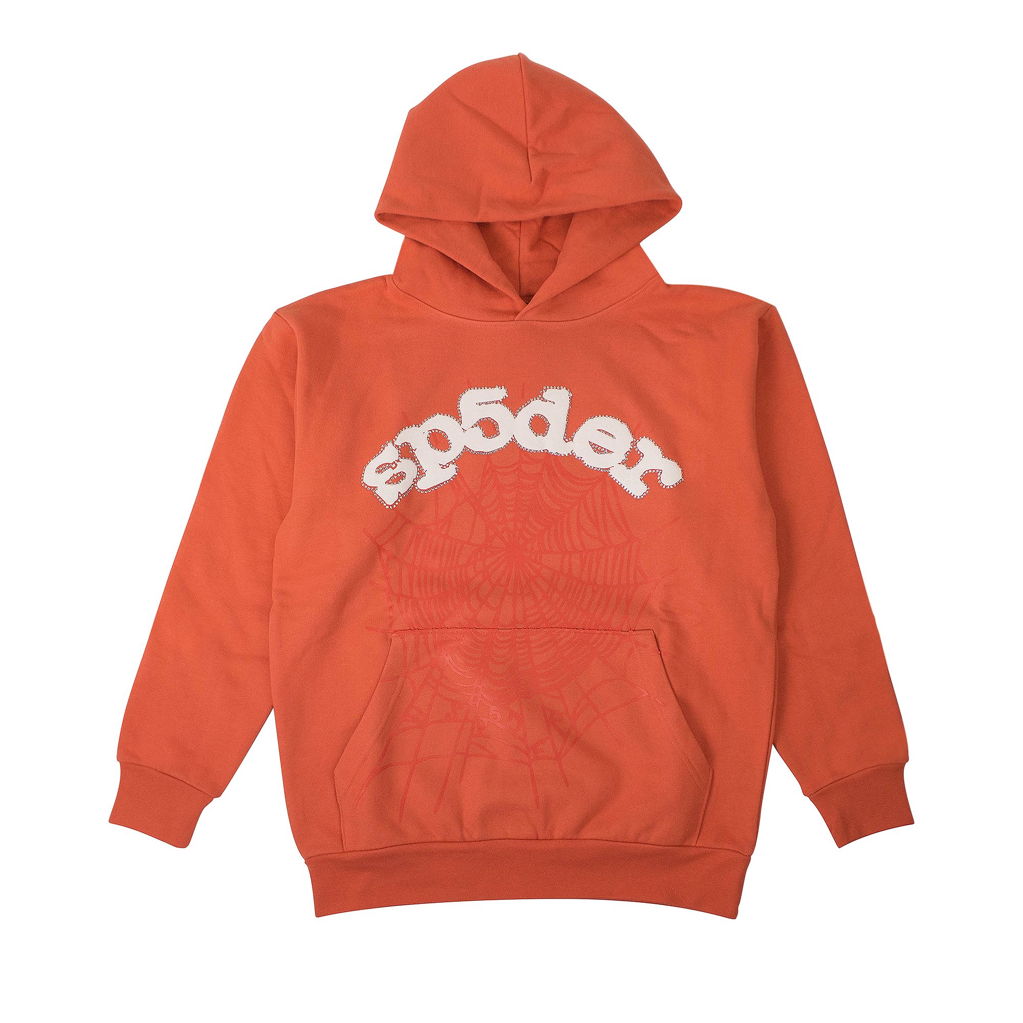 Sp5der Logo Hoodie Sweatshirt 'Orange' | Men's Size L
