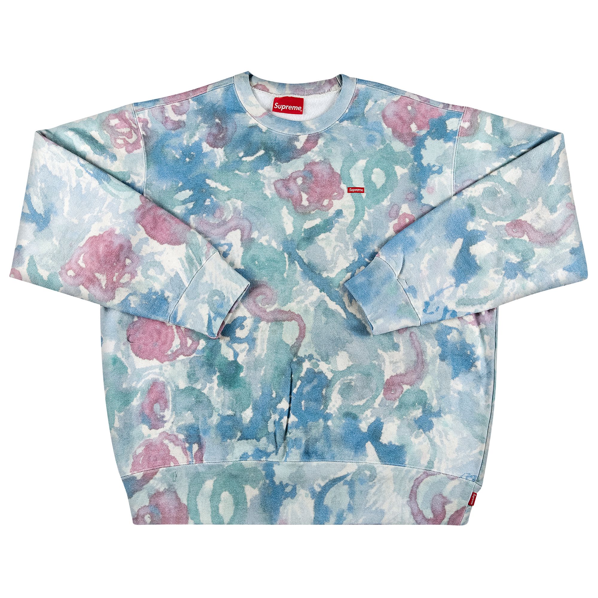 Supreme Small Box Crewneck 'Watercolor Floral' | Multi-Color | Men's Size L