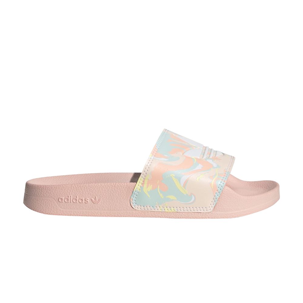 Pre-owned Adidas Originals Adidas Adilette Lite Slide J 'pastel Dreamy Swirls' | Pink | Kid's Size 4