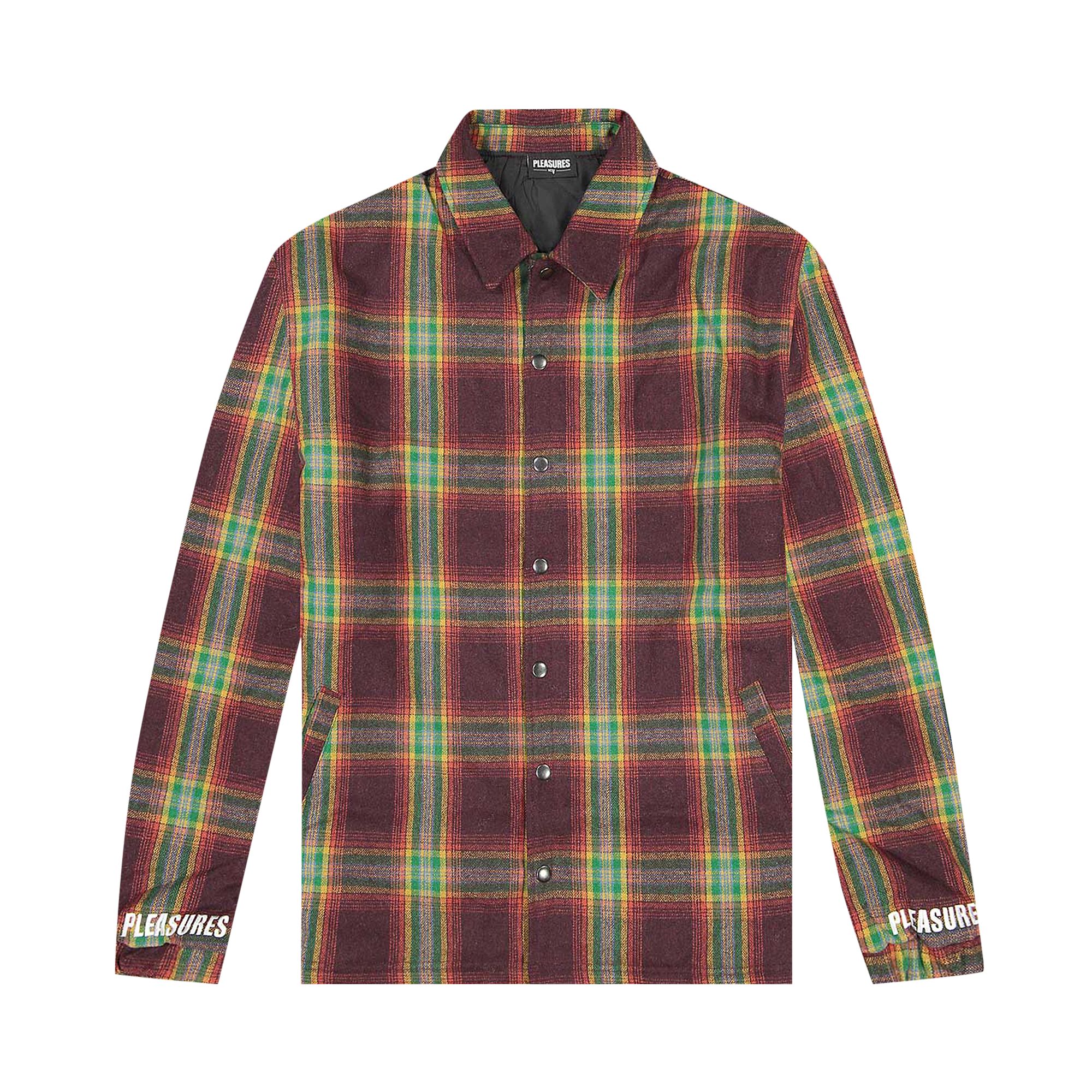 Pleasures Paradox Heavyweight Coaches Jacket 'Red/Green' | Multi-Color | Men's Size S