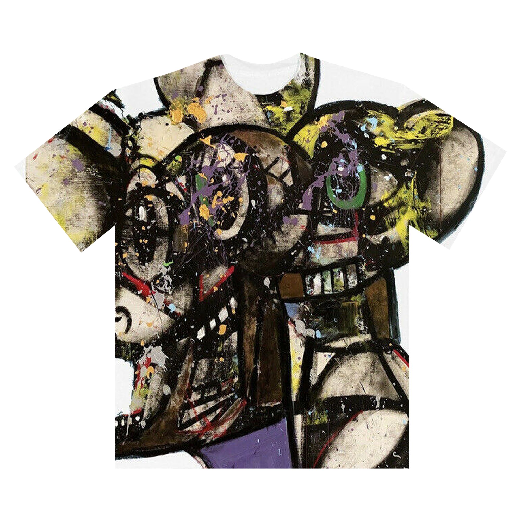 Cactus Jack by Travis Scott Portrait Of Travis T-Shirt 'White' | Multi-Color | Men's Size L