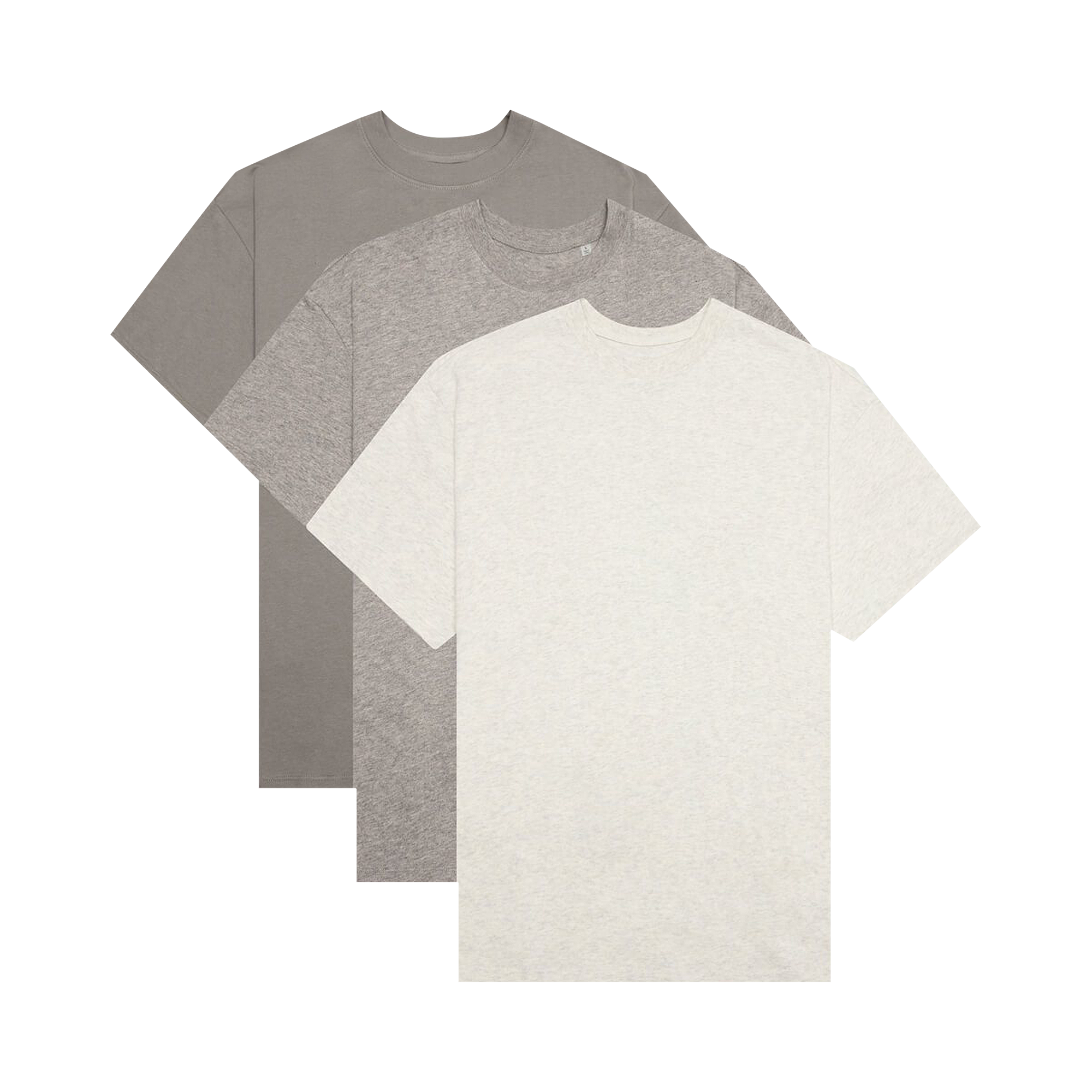 Pre-owned Fear Of God T-shirts (3 Pack) 'multicolor' In Grey
