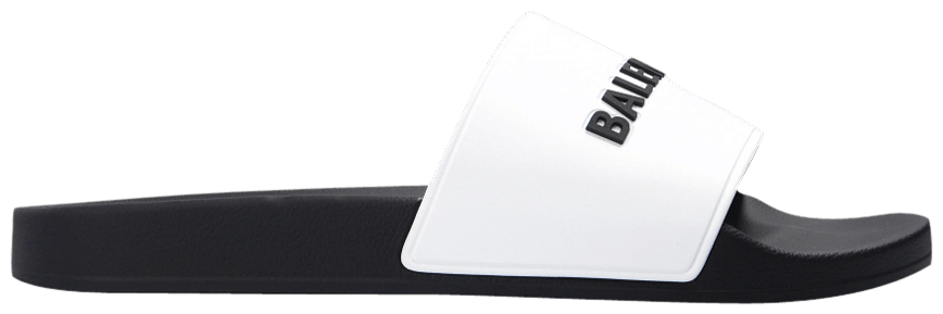 Buy Balenciaga Pool Slides 'White Black' 565826 W1S87 9010 GOAT