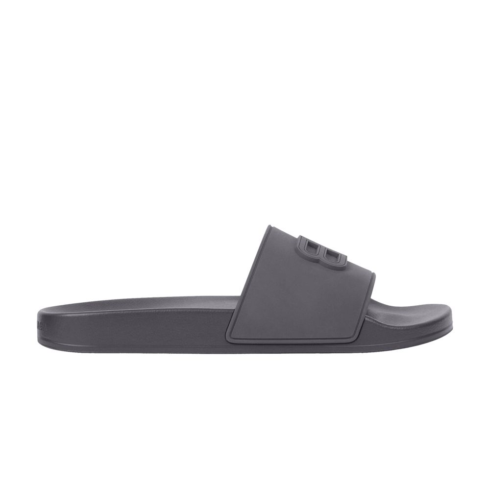 Pre-owned Balenciaga Pool Slides 'grey' | Men's Size 39 In Gray