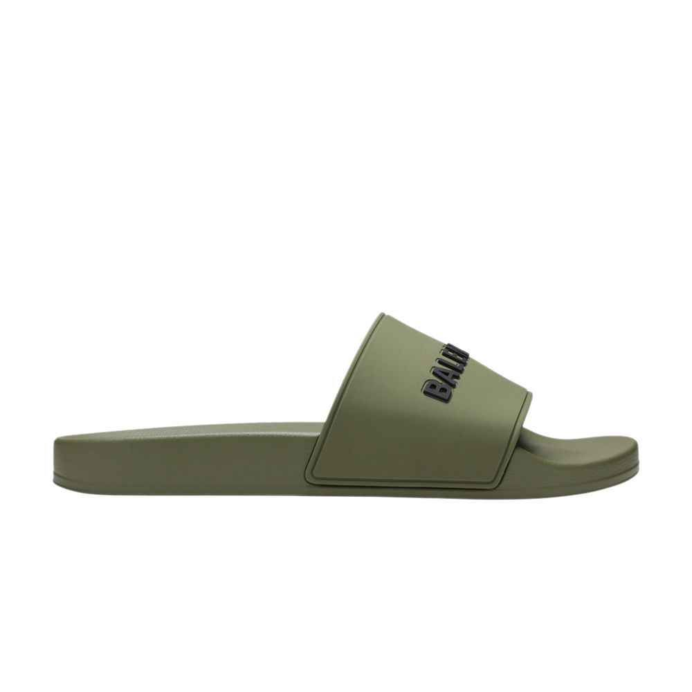 Pre-owned Balenciaga Pool Slides 'green' | Men's Size 41