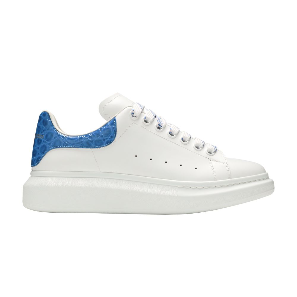 Pre-owned Alexander Mcqueen Oversized Sneaker 'ultramarine Crocodile' | White | Men's Size 4